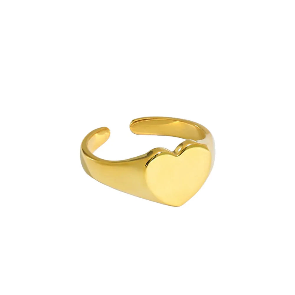 ANDYWEN 925 Sterling Silver Gold Slim Line Resizable Rings