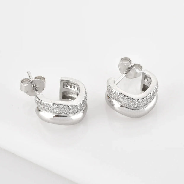 Duna silver earring