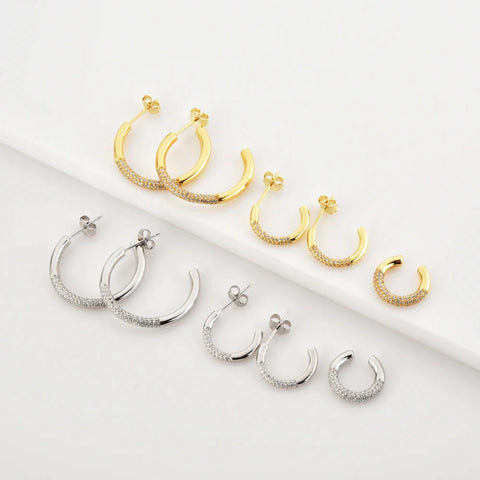 Halo silver Earring